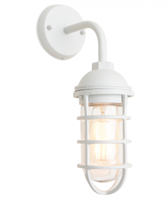 NEWPORT EXTERIOR WALL LIGHT. WHITE